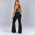 High-Waisted Flare Pants - Black