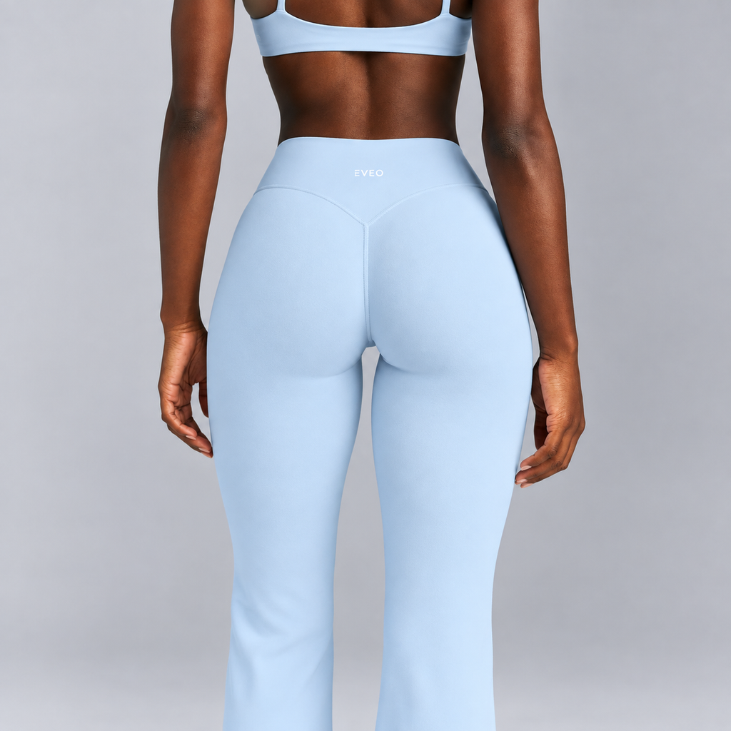 High-Waisted Flare Pants - Black
