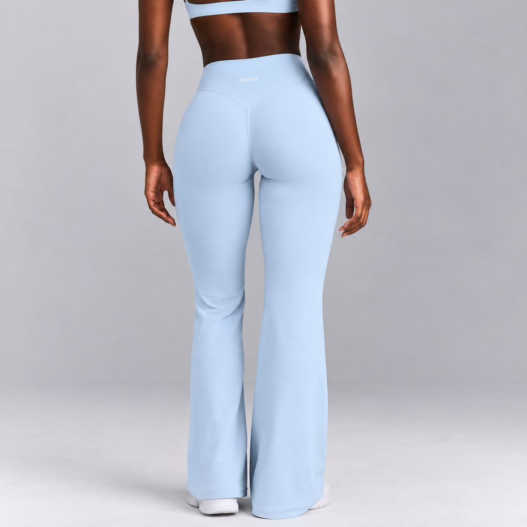 High-Waisted Flare Pants - Black
