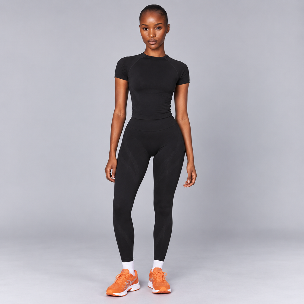 SecondSkin™ Nahtloses Oberteil - Schwarz
